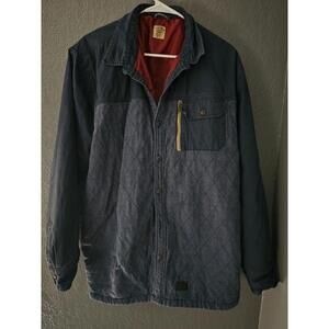 Men's Vans California Button Up Jacket Long Sleeve Size XX Large 2XL Blue Skater